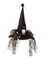 Melrose 22" Black and White Glitter Halloween Witch Hat Tabletop Decor